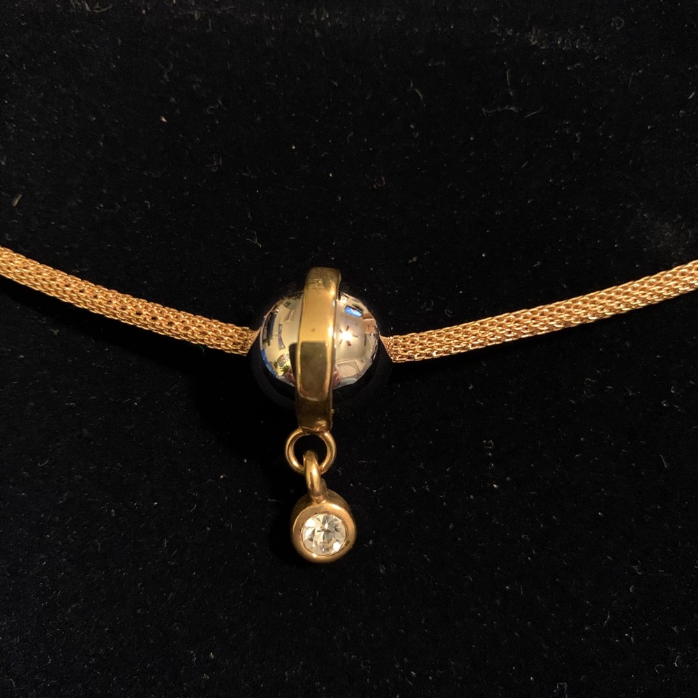 2/$15 - Goldtone sphere necklace
